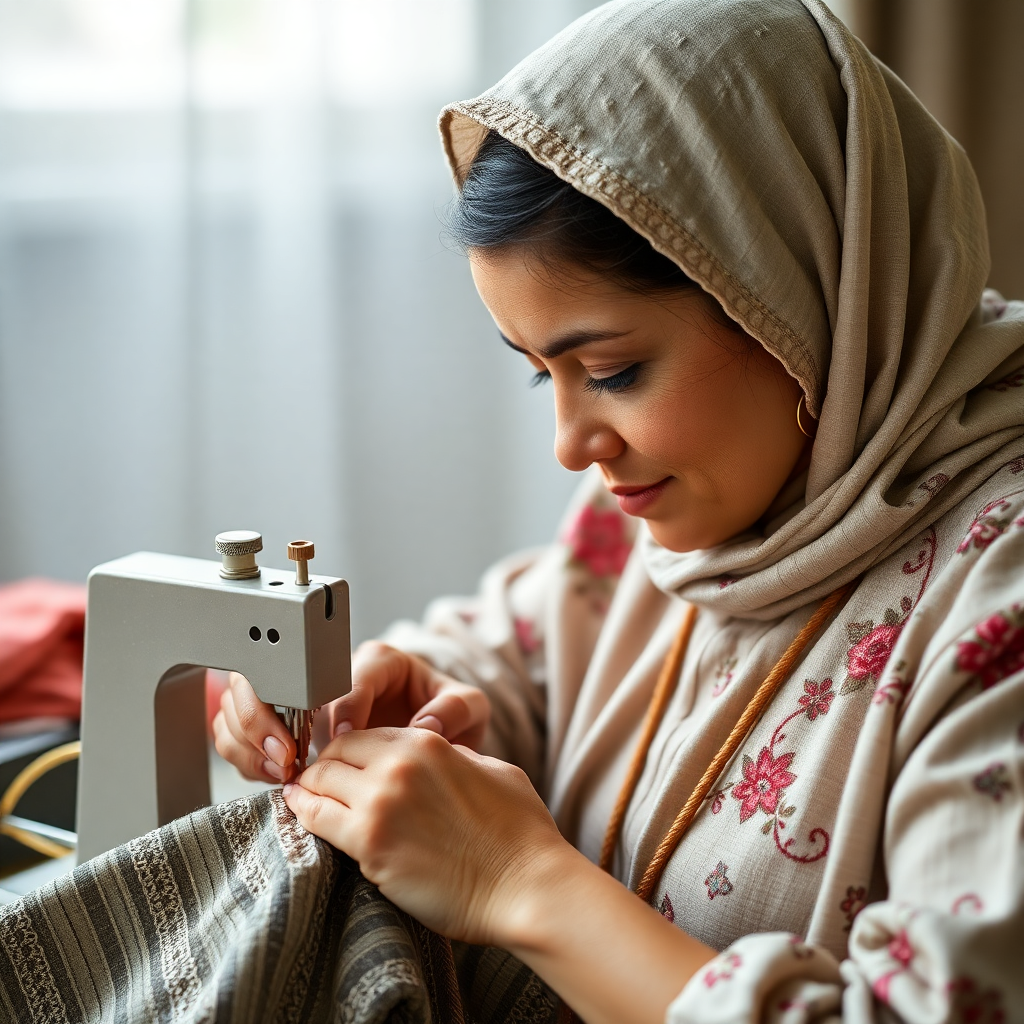 Tailor working